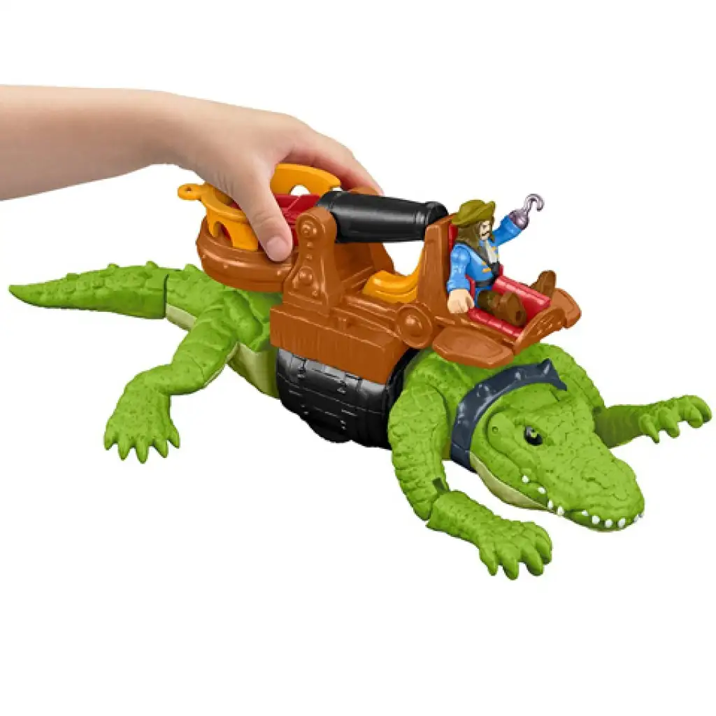 imagen de Fisher-Price: Imaginext cocodrilo y set de juego del Capitán Hook - Mattel 4