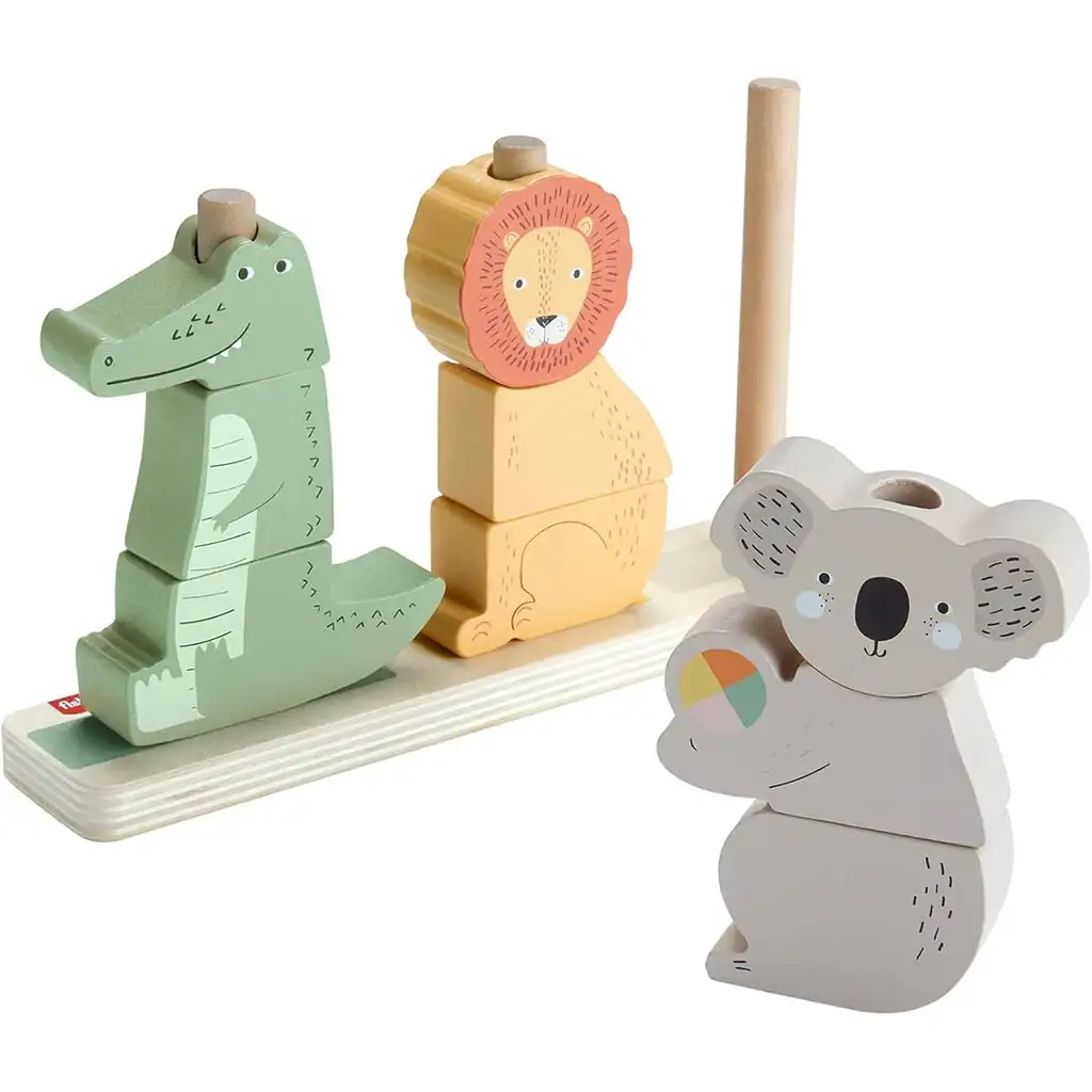 imagen de Fisher-Price: Madera Fa animales apilables - Mattel 2