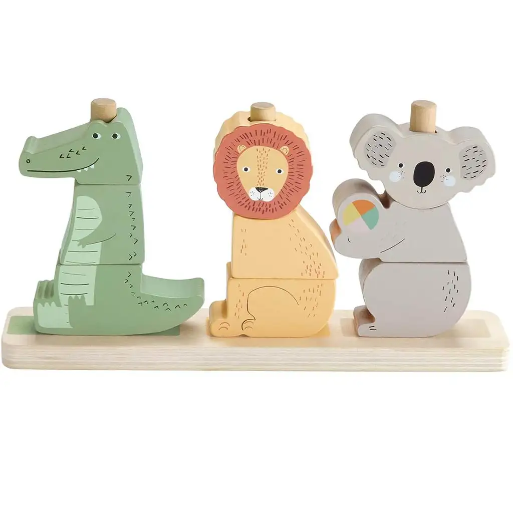 imagen de Fisher-Price: Madera Fa animales apilables - Mattel 3
