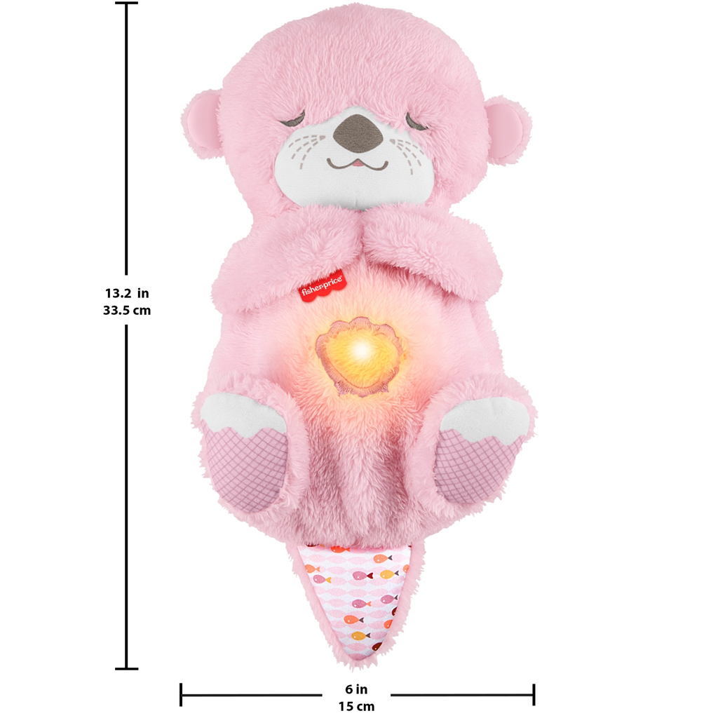 imagen de Fisher-Price: Nutria rosa para dormir con funciones - Mattel 3