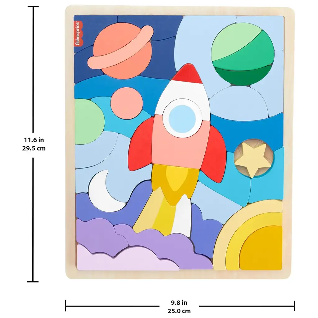 imagen de Fisher Price: Rompecabezas de astronauta de madera - Mattel 2