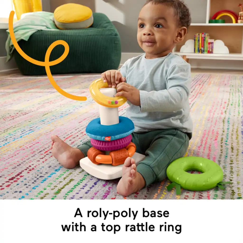 imagen de Fisher-Price: Sensory Rock-A-Stack™ anillo pirámide - Mattel 3