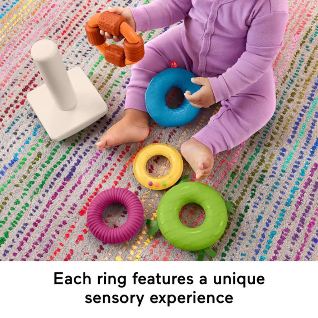imagen de Fisher-Price: Sensory Rock-A-Stack™ anillo pirámide - Mattel 4