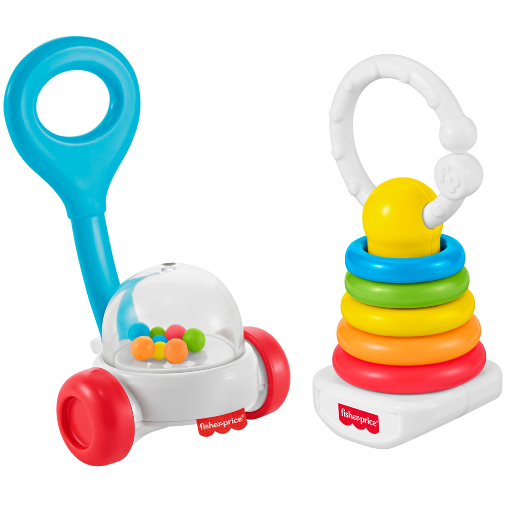 imagen de Fisher-Price: set de sonajeros de colores de 2 piezas para bebés - Mattel 2