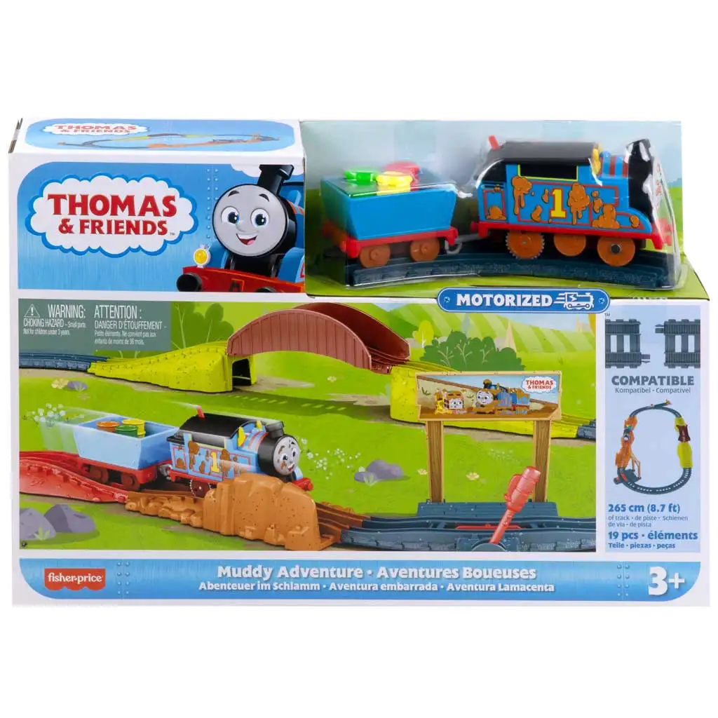 imagen de Fisher-Price: Thomas y sus amigos - Aventura en el barro set de vías motorizado - Mattel 1