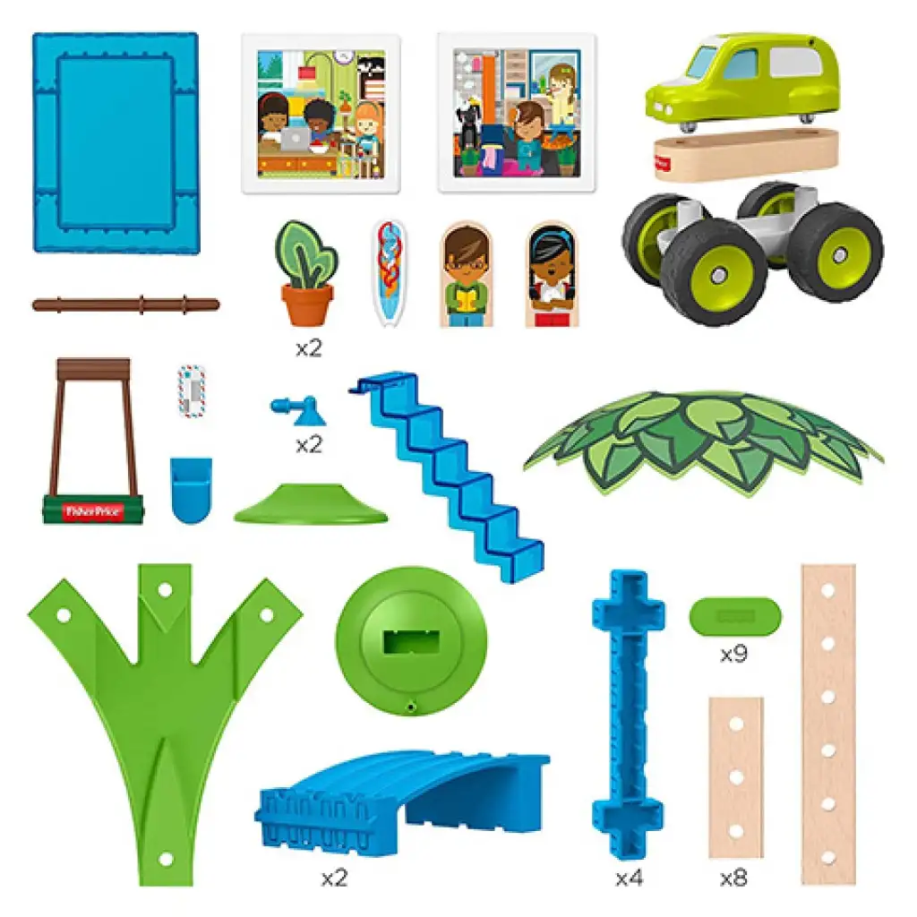 imagen de Fisher-Price: Wonder Makers set de construcción de bungalow de playa 35 piezas - Mattel 2