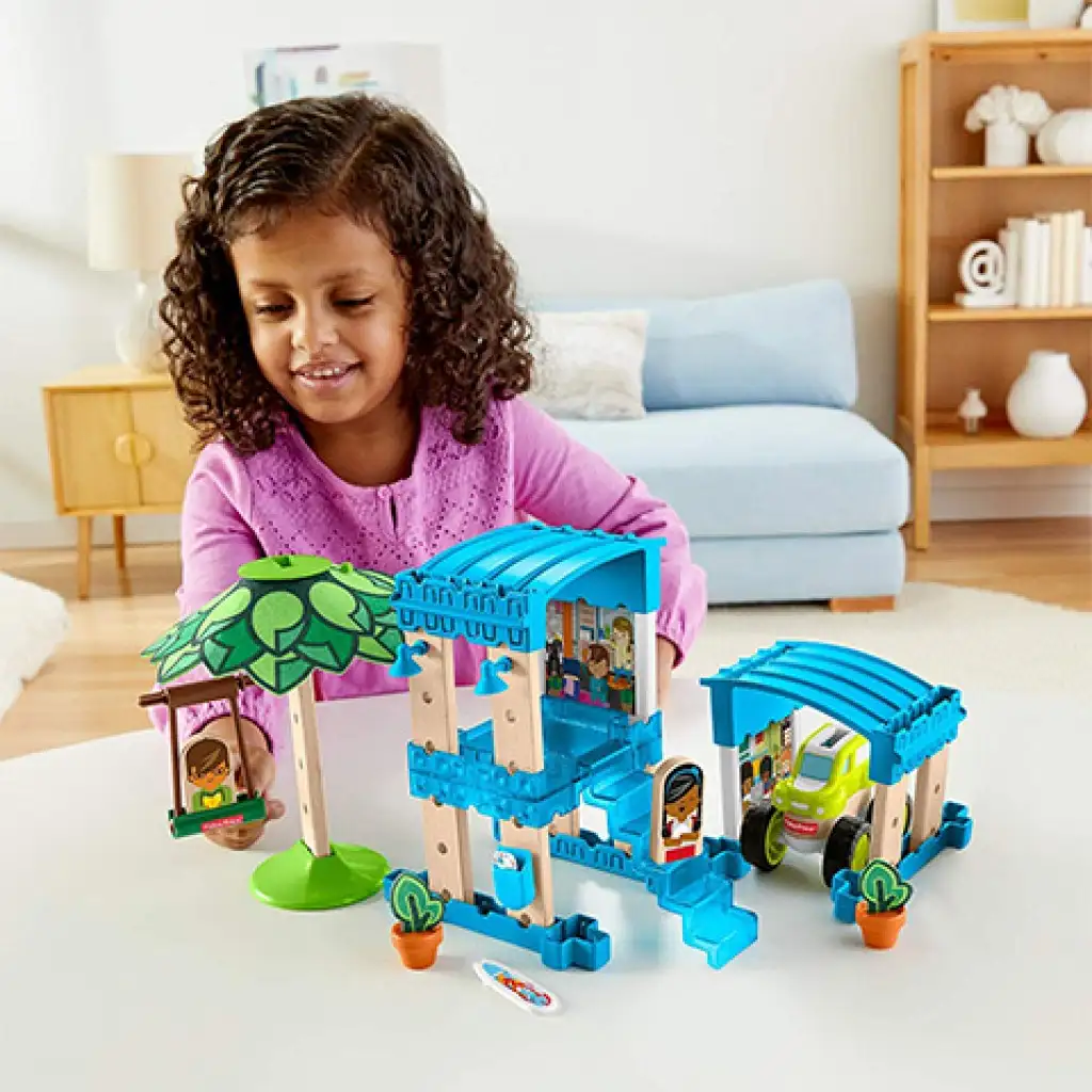 imagen de Fisher-Price: Wonder Makers set de construcción de bungalow de playa 35 piezas - Mattel 4