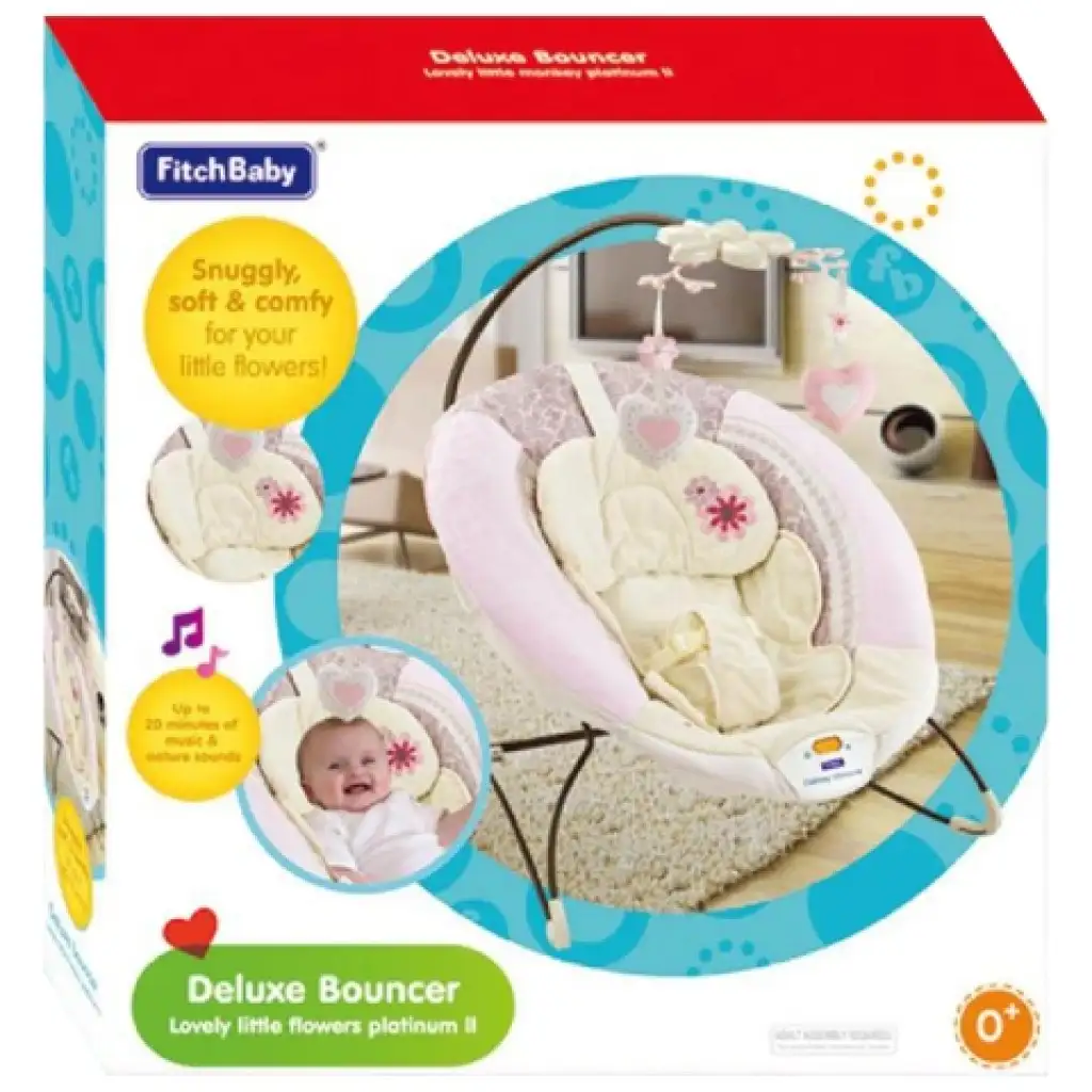imagen de Fitch Baby: Cuna de bebé con corazones, sonido y vibración 1
