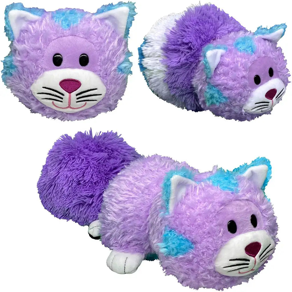 imagen de FlipaZoo: Peluche reversible de gato a husky de 28 cm 3