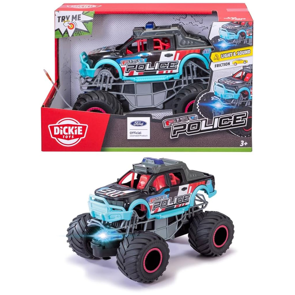 imagen de Ford F-150 Policía cochecito con luz y sonido - Dickie Toys 1