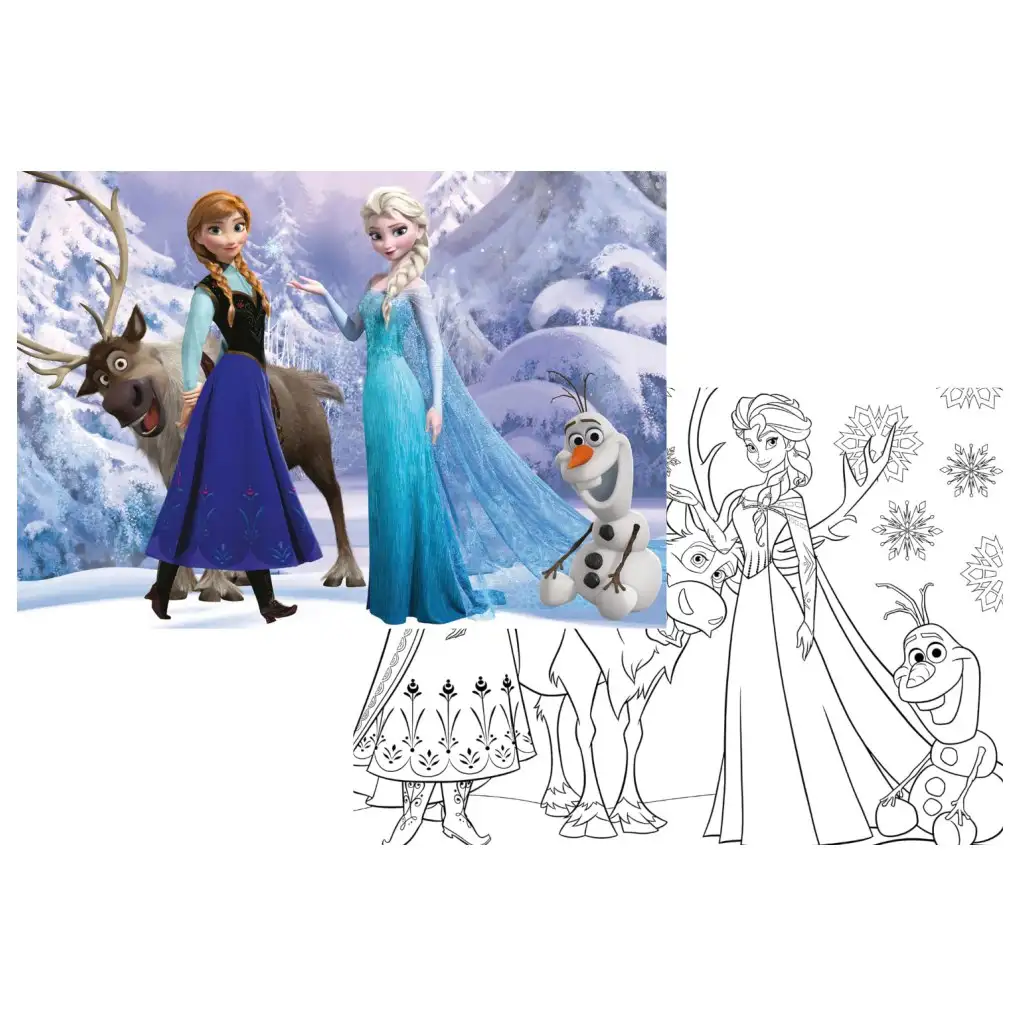 imagen de Frozen 2 en 1 108 piezas puzzle y colorear 70x50cm - Lisciani 2