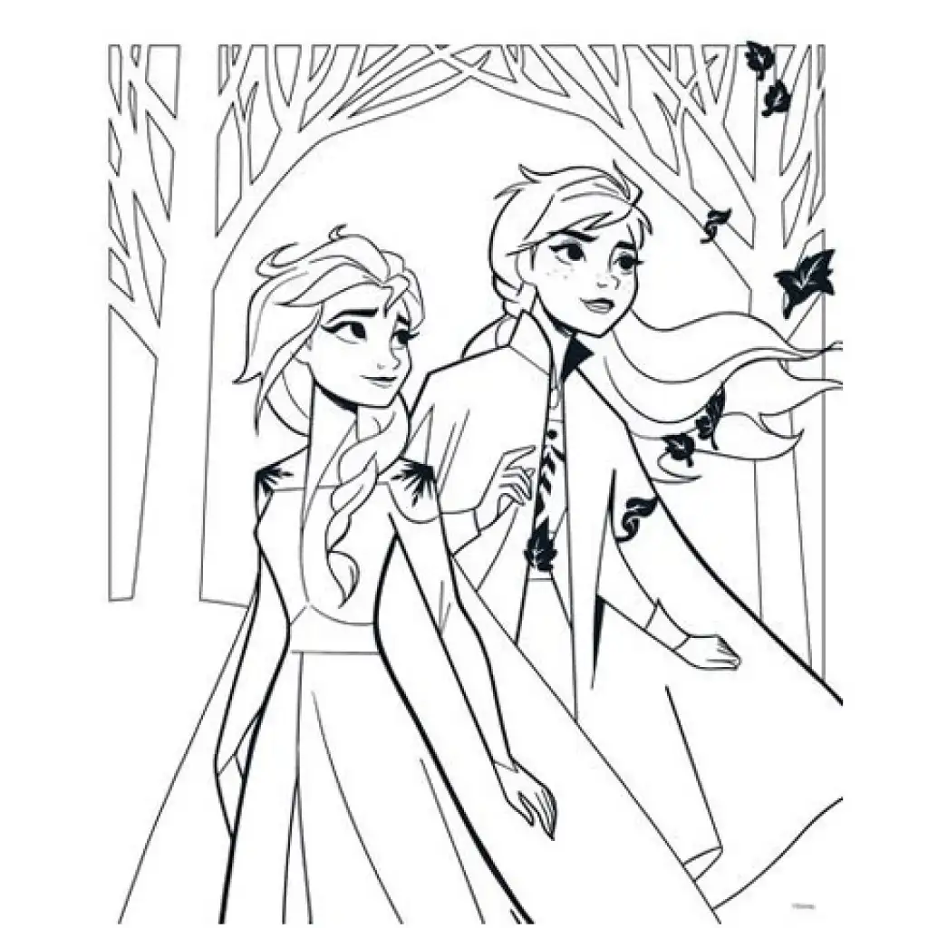 imagen de Frozen 2 en 1 con 24 piezas rompecabezas para colorear 3