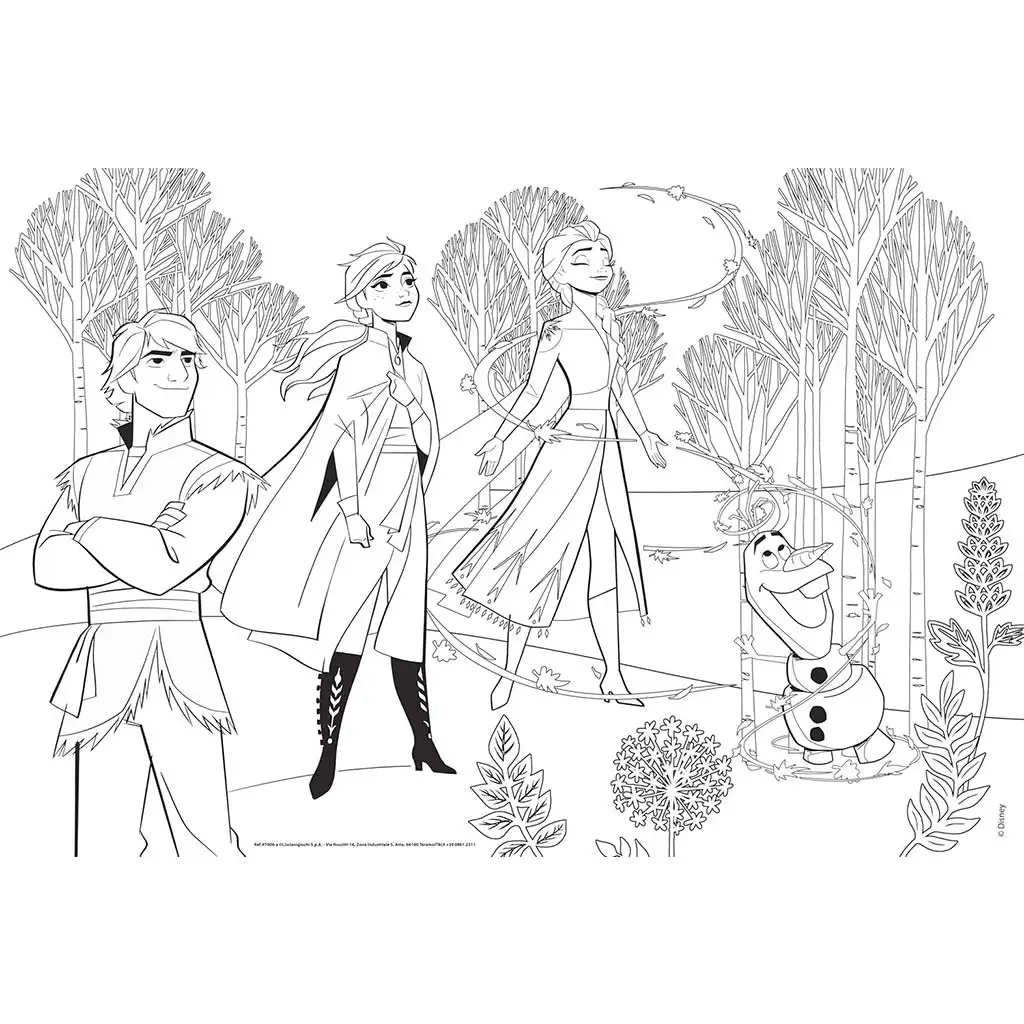 imagen de Frozen 2 en 1 maxi puzzle y libro para colorear 50x35cm - Lisciani 2
