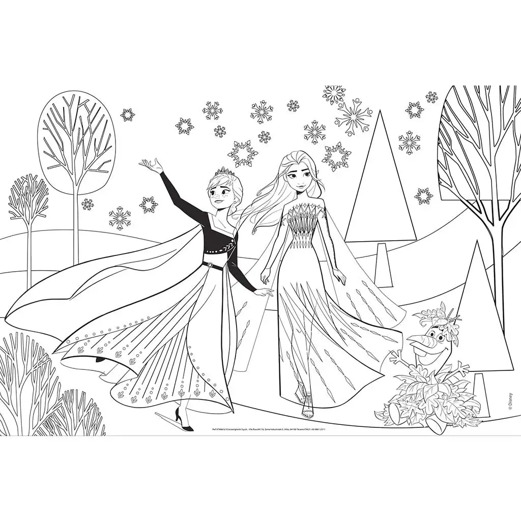 imagen de Frozen 2 en 1 maxi puzzle y libro para colorear 50x35cm - Lisciani 3