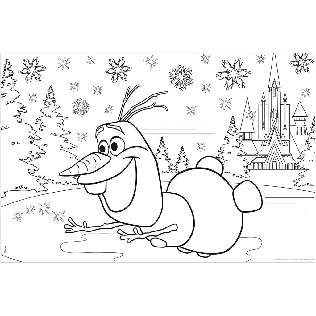 imagen de Frozen 2 en 1 maxi rompecabezas de 35 piezas y colorear 70x50cm - Lisciani 2