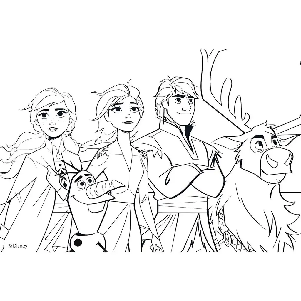 imagen de Frozen 2 en 1 maxi rompecabezas y libro para colorear 50x35cm - Lisciani 2