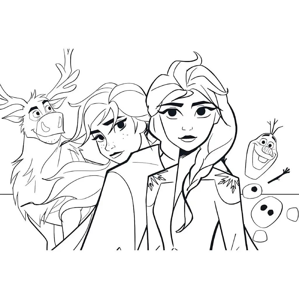 imagen de Frozen 2 en 1 maxi rompecabezas y libro para colorear 50x35cm - Lisciani 3