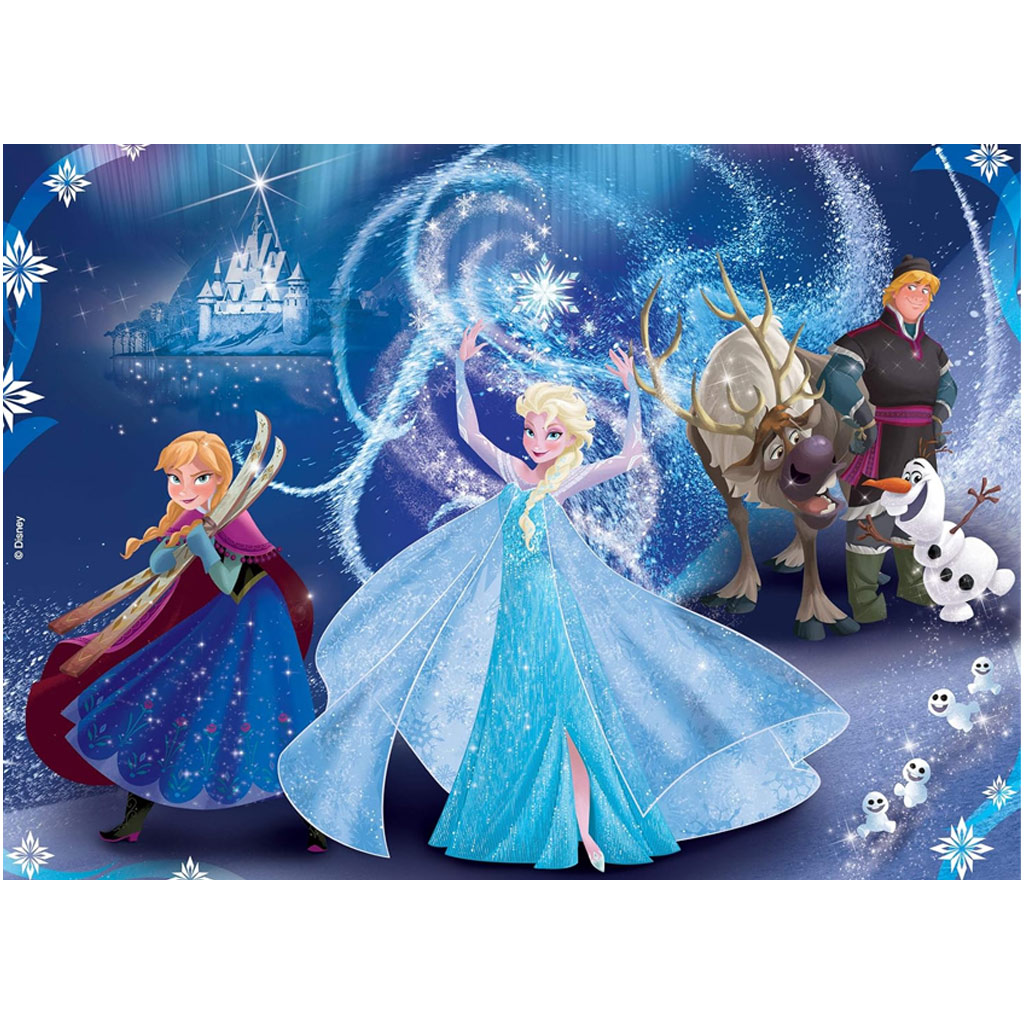 imagen de Frozen 2 en 1 puzzle de 24 piezas y coloreable 50x35cm - Lisciani 2