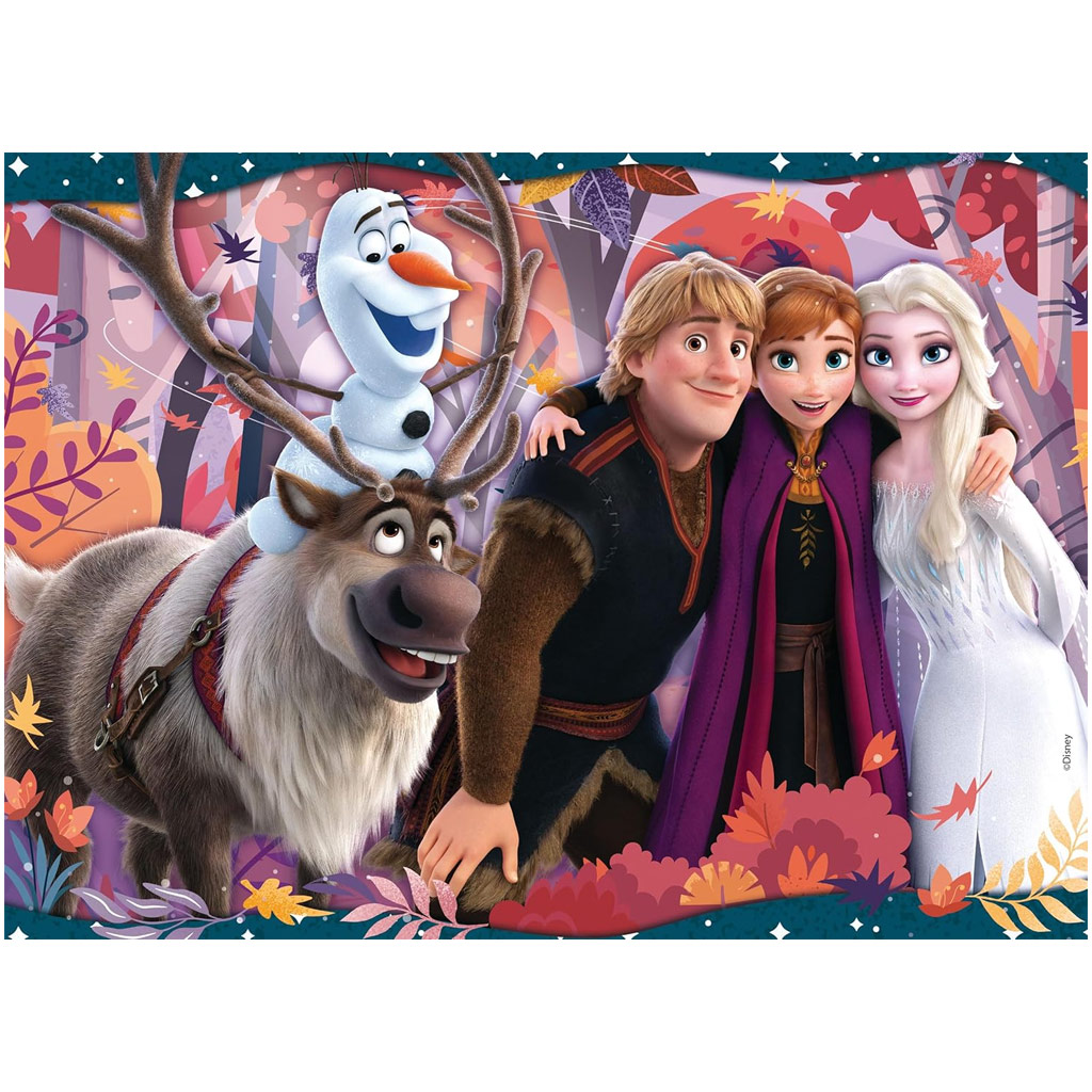 imagen de Frozen 2 en 1 puzzle de 48 piezas y libro para colorear 35x25cm - Lisciani 2