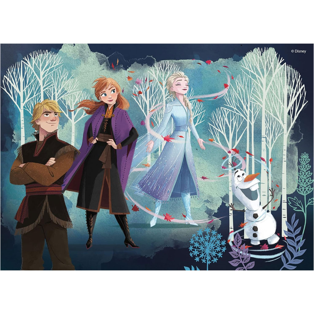 imagen de Frozen 2 en 1 puzzle y libro para colorear de 24 piezas 35x25cm - Lisciani 2