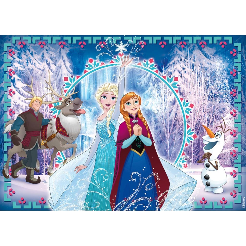 imagen de Frozen 2 en 1 puzzle y libro para colorear de 250 piezas 50x35cm - Lisciani 2