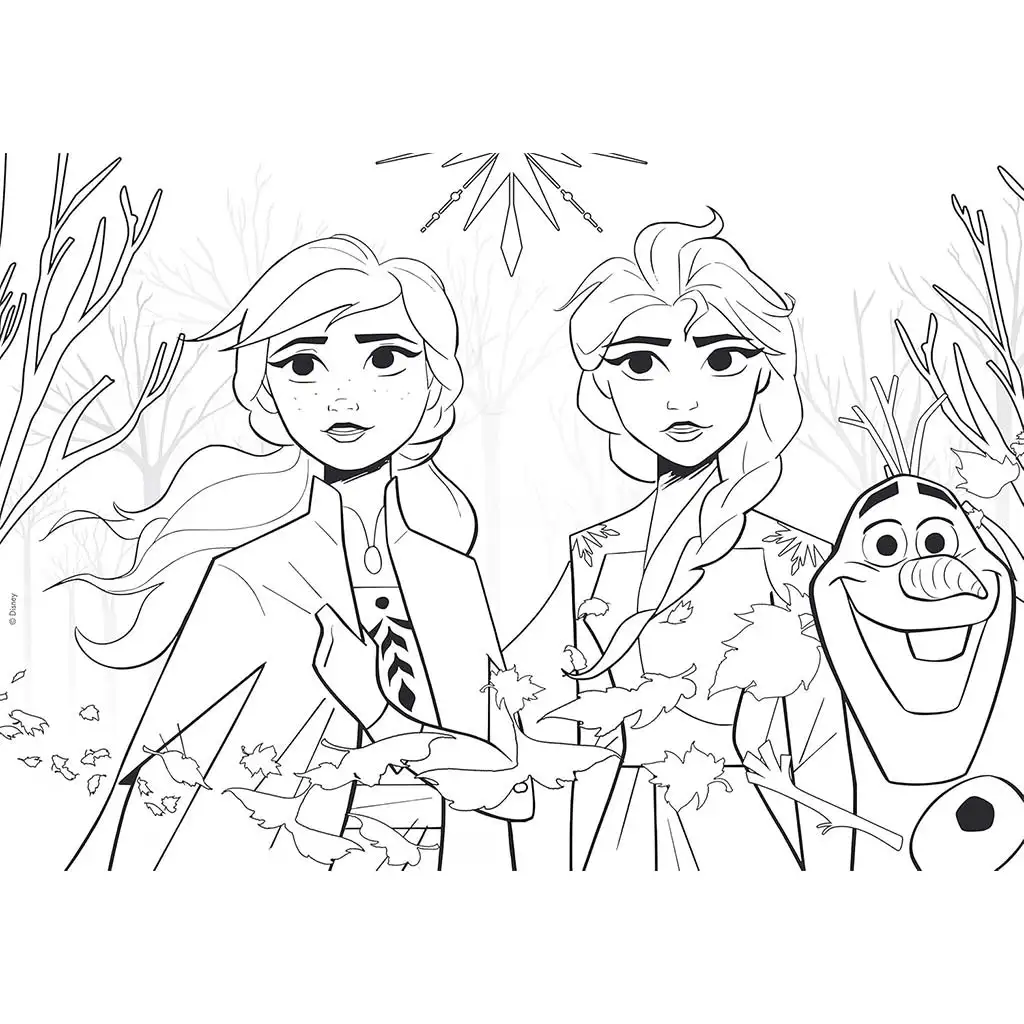 imagen de Frozen 2 puzzle y colorear maxi de 60 piezas 70x50cm - Lisciani 2