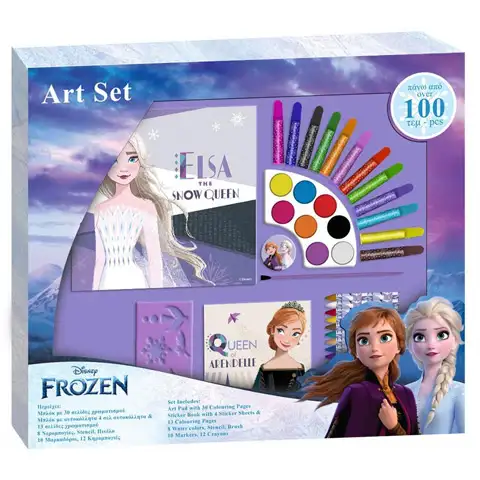 imagen de Frozen 2. Set creativo de 100 piezas con libro para colorear y pegatinas 1