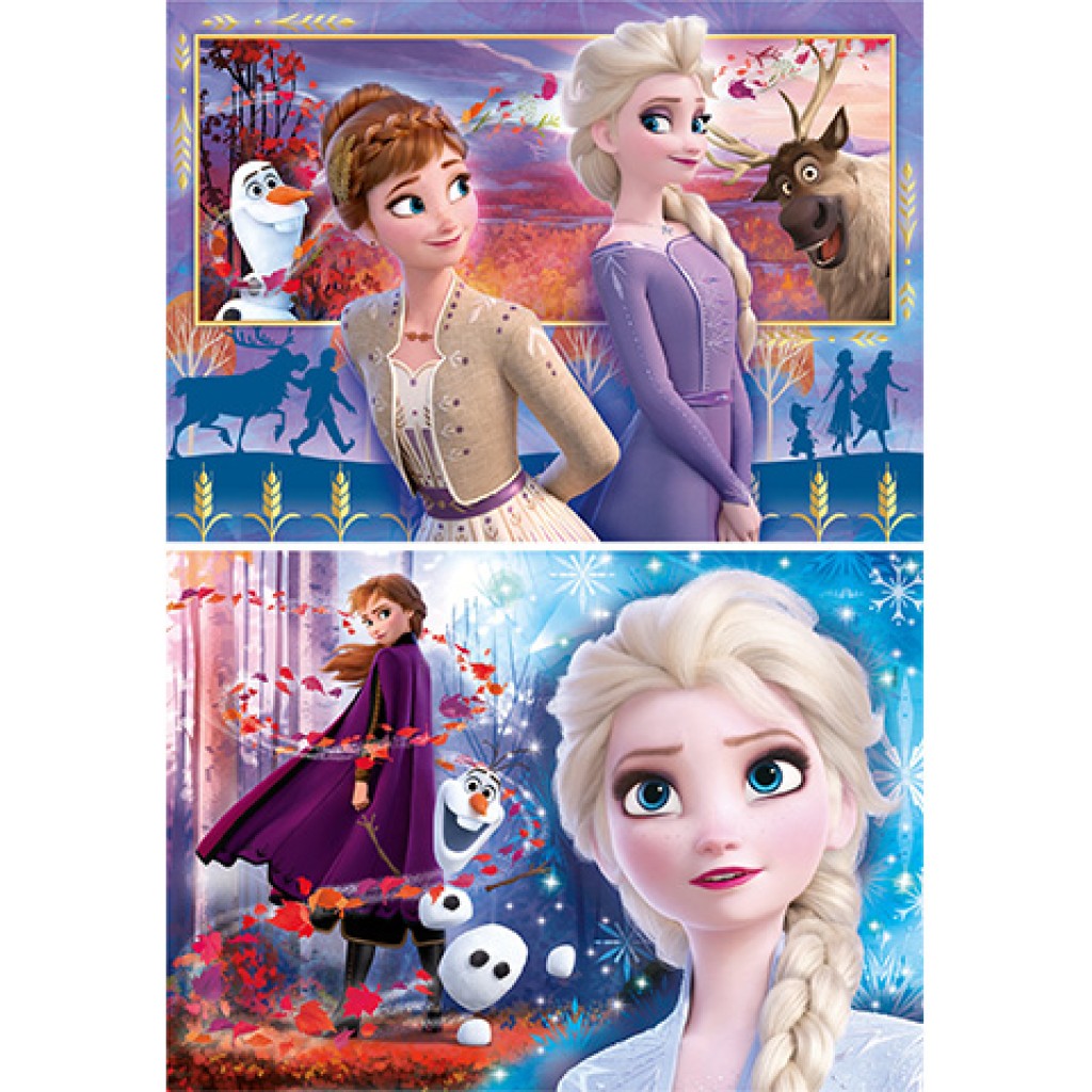 imagen de Frozen 2 Supercolor 2 en 1 puzzle 2x60 piezas - Clementoni 2