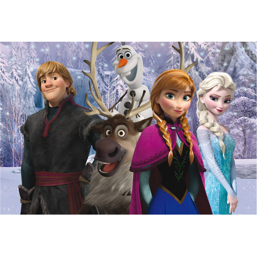 imagen de Frozen – El poder de la amistad 2 en 1 rompecabezas y libro para colorear de 108 piezas 50x35cm - Lisciani 2