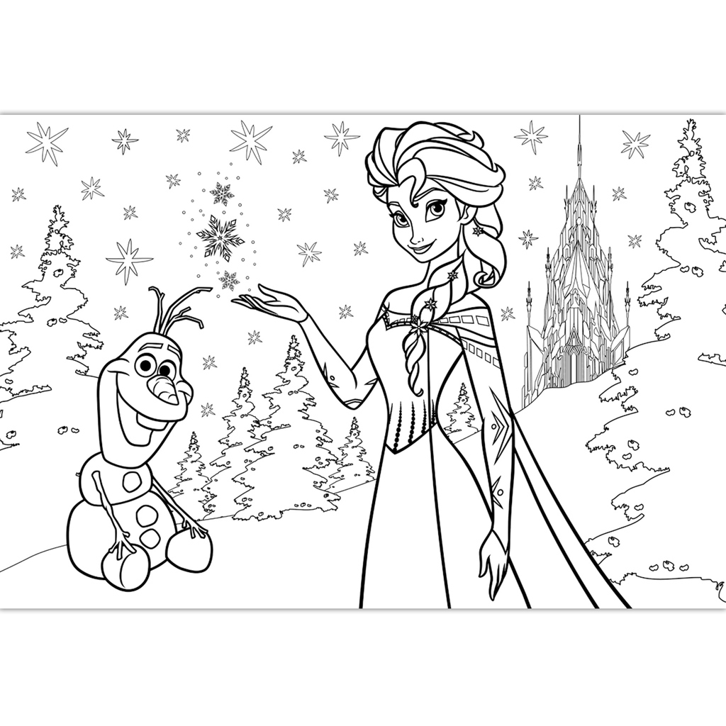 imagen de Frozen – El poder de la amistad 2 en 1 rompecabezas y libro para colorear de 108 piezas 50x35cm - Lisciani 3
