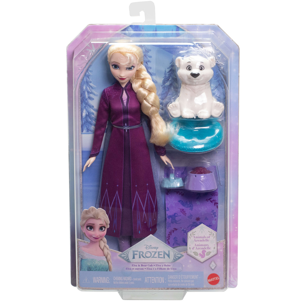 imagen de Frozen: Elsa y el set de figura de juguete del pequeño oso polar - Mattel 1