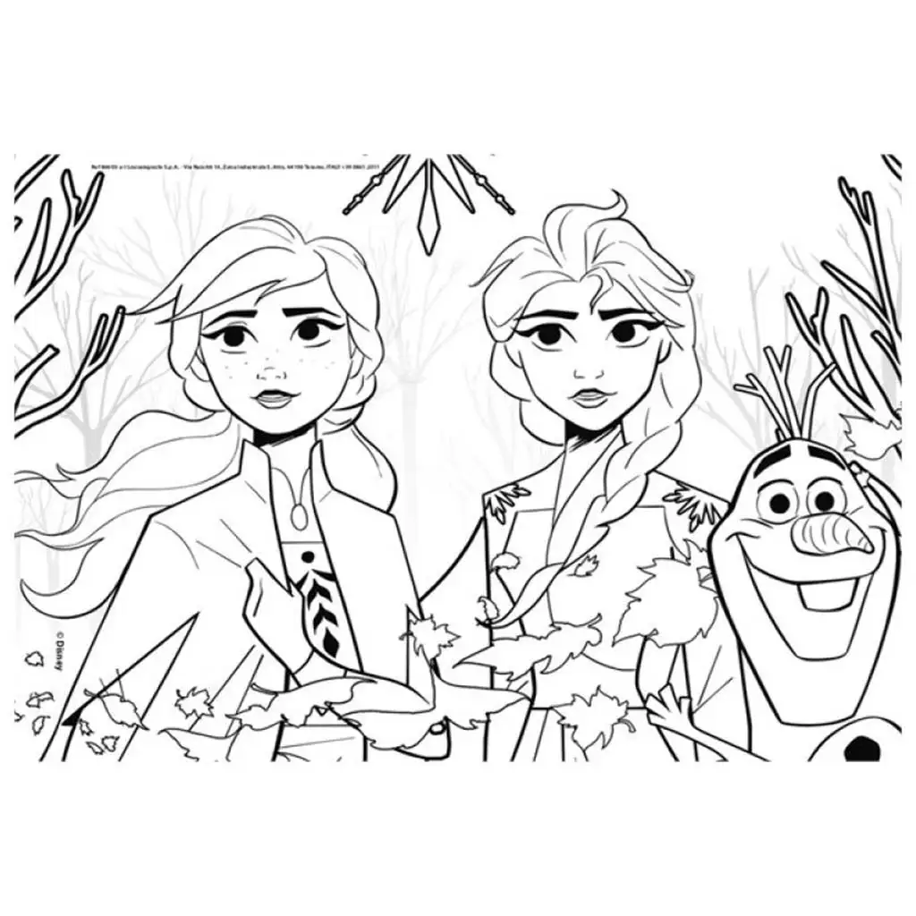 imagen de Frozen II 2 en 1 maxi puzzle y libro para colorear 4x48 piezas 35x25cm - Lisciani 2