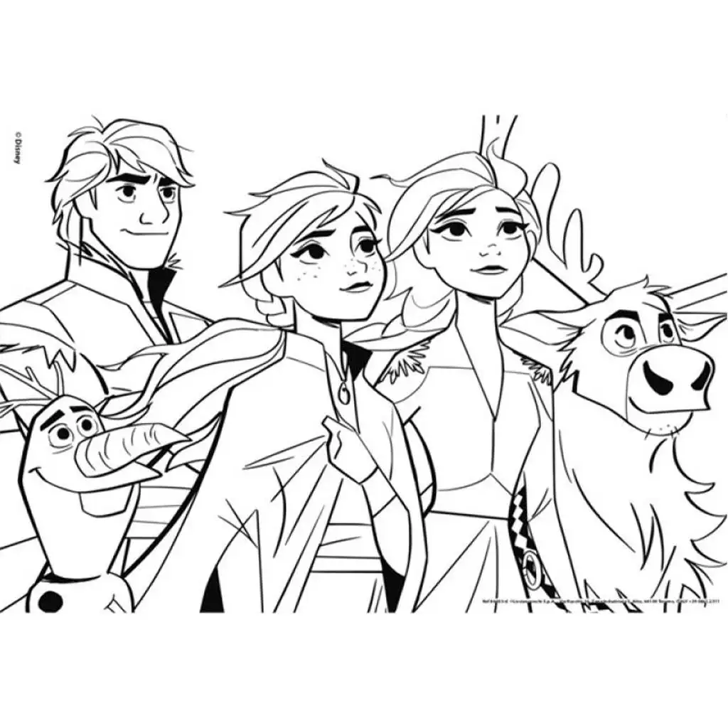 imagen de Frozen II 2 en 1 maxi puzzle y libro para colorear 4x48 piezas 35x25cm - Lisciani 3