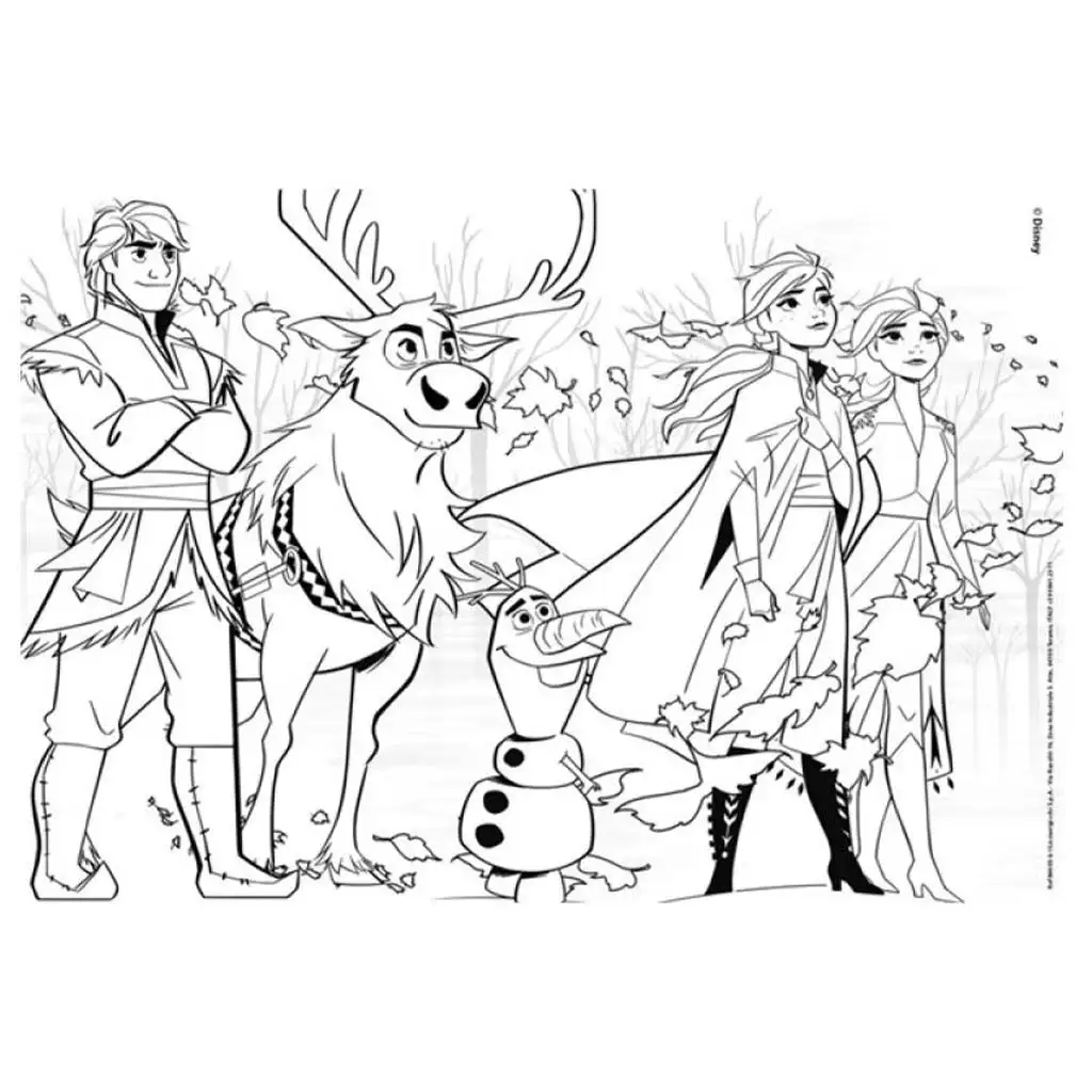 imagen de Frozen II 2 en 1 maxi puzzle y libro para colorear 4x48 piezas 35x25cm - Lisciani 4
