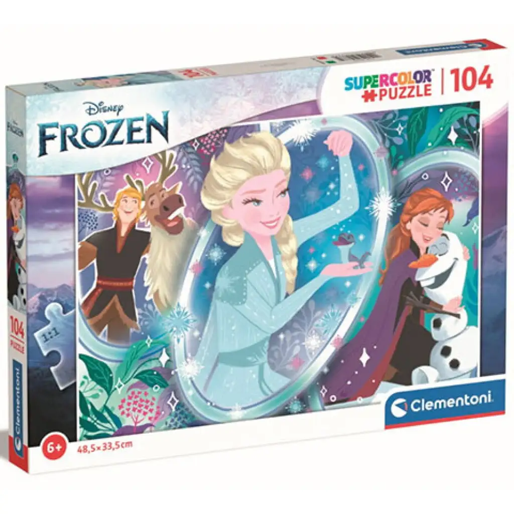 imagen de Frozen II: El poder de Elsa Supercolor puzzle de 104 piezas - Clementoni 1