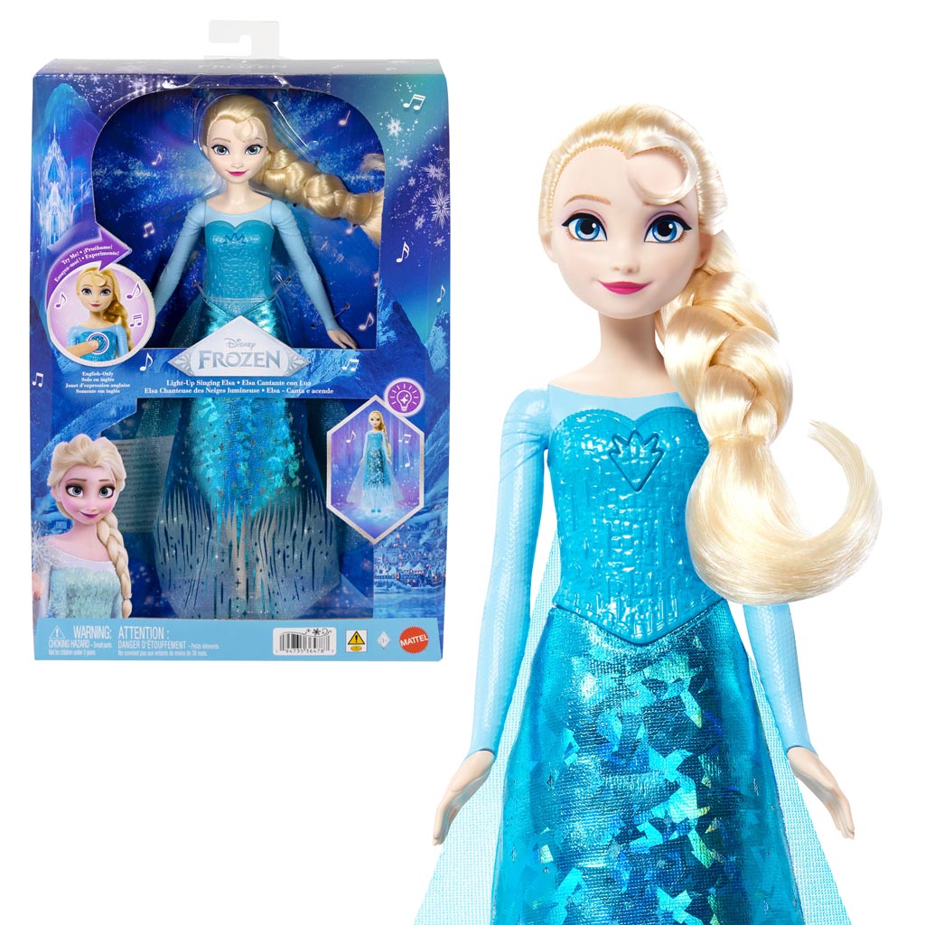 imagen de Frozen - Muñeca Elsa que Canta con Efectos de Luz - Mattel 1