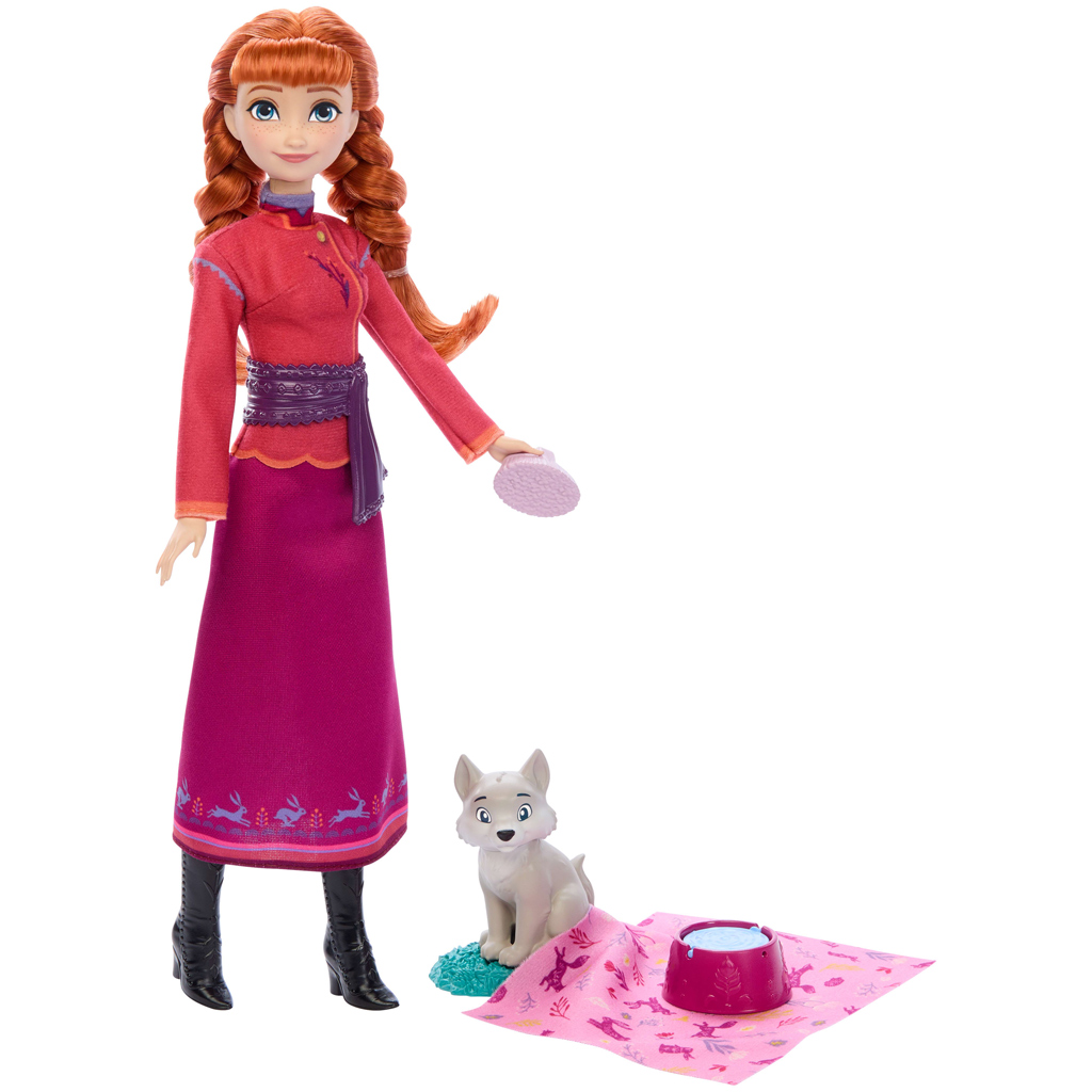 imagen de Frozen: Set de figuras de juego de Anna y el pequeño zorro ártico - Mattel 2