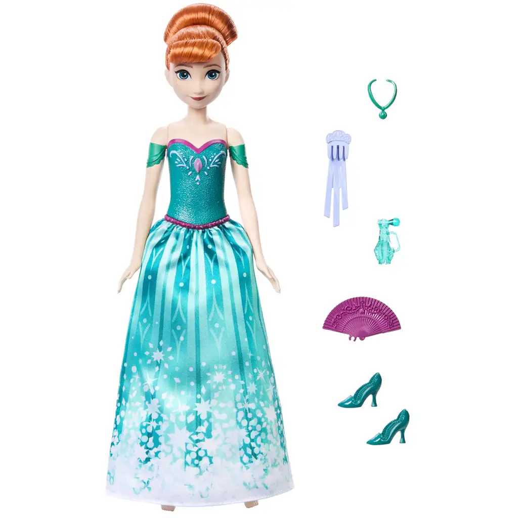 imagen de Frozen: Sorpresa mágica muñeca Anna con abanico - Mattel 2
