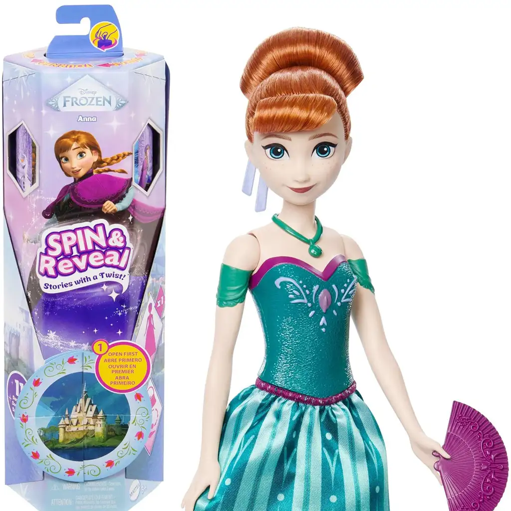 imagen de Frozen: Sorpresa mágica muñeca Anna con abanico - Mattel 1