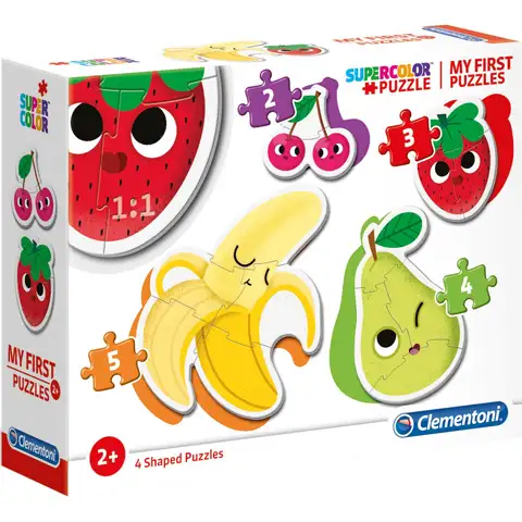 imagen de Frutas 4 en 1 Supercolor rompecabezas de formas - Clementoni 1