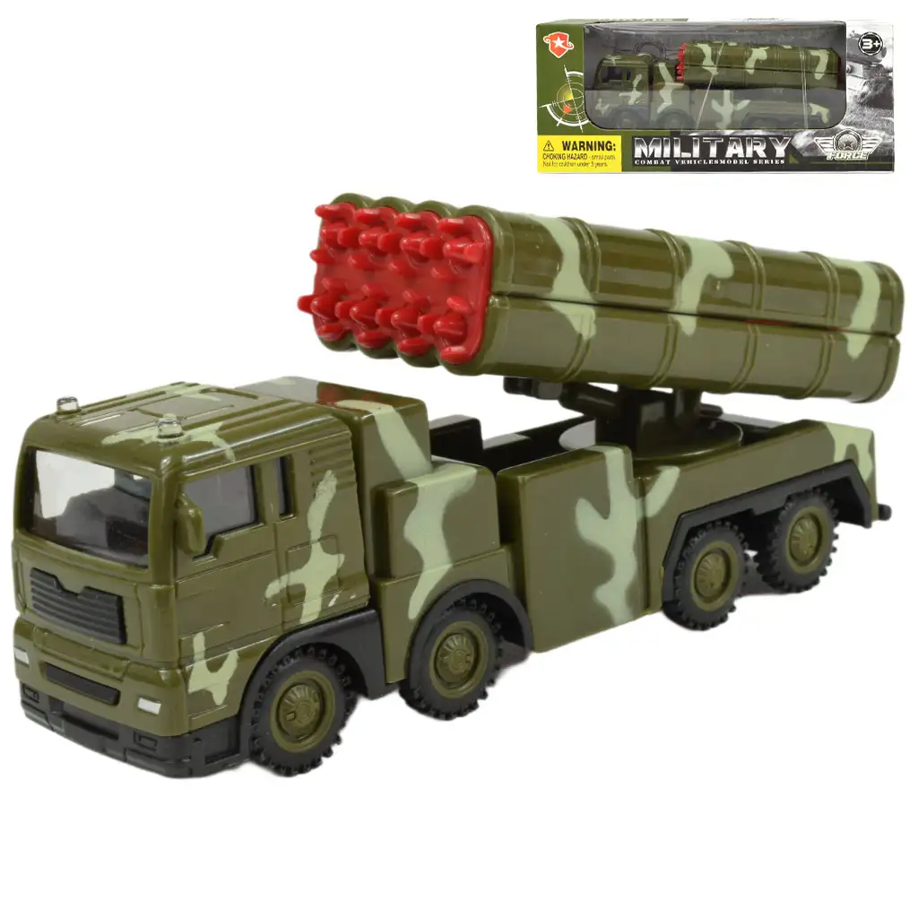 imagen de Fuerza Militar: Camión militar con lanzacohetes de camuflaje 16cm 1