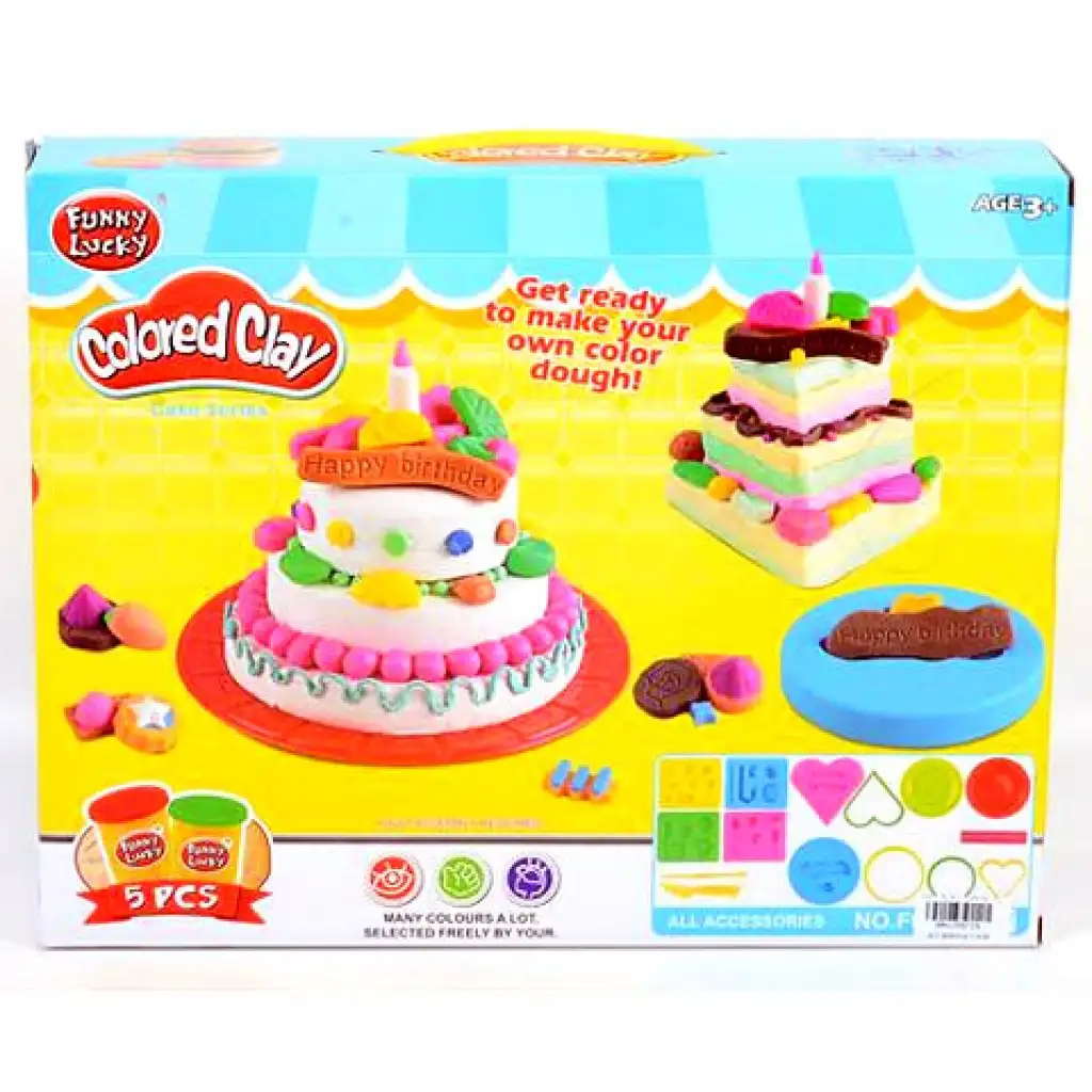 imagen de Funny Lucky pastel de cumpleaños set de plastilina 1