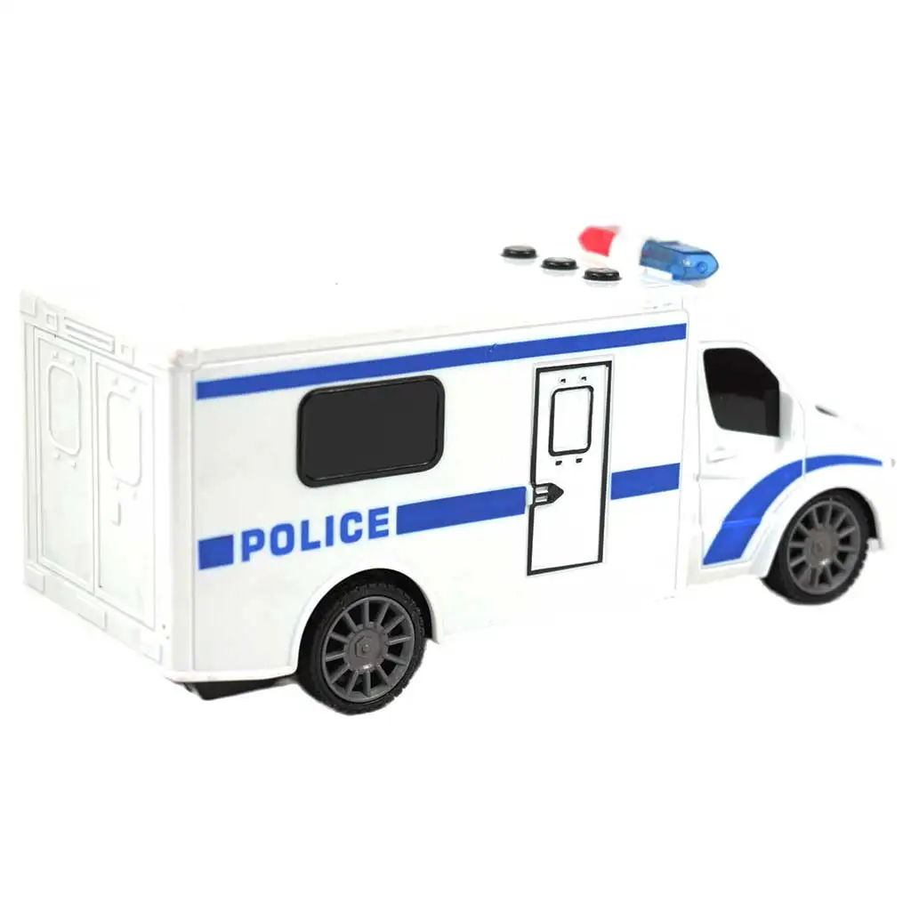 imagen de Furgón de policía RC con control remoto con efectos de luz y sonido 1/24 escala 20cm 2