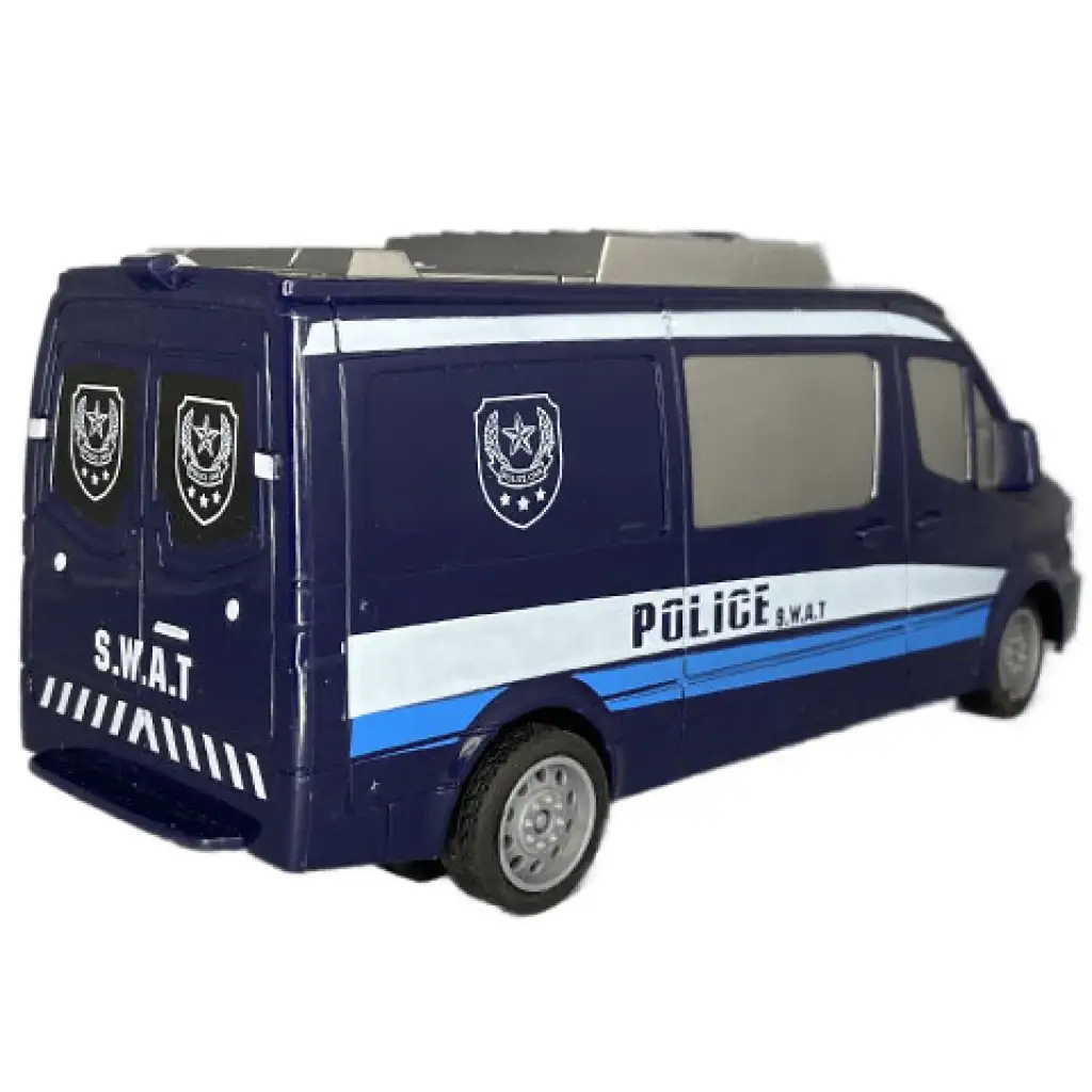 imagen de Furgón de policía RC con control remoto SWAT con luz 27MHz a escala 1/32 de 25cm 2