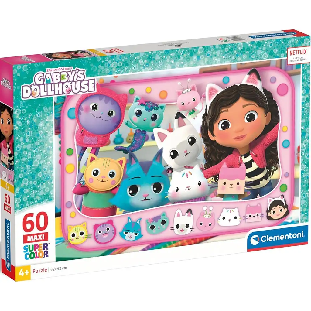 imagen de Gabi casa de muñecas 60 piezas maxi supercolor puzzle - Clementoni 1