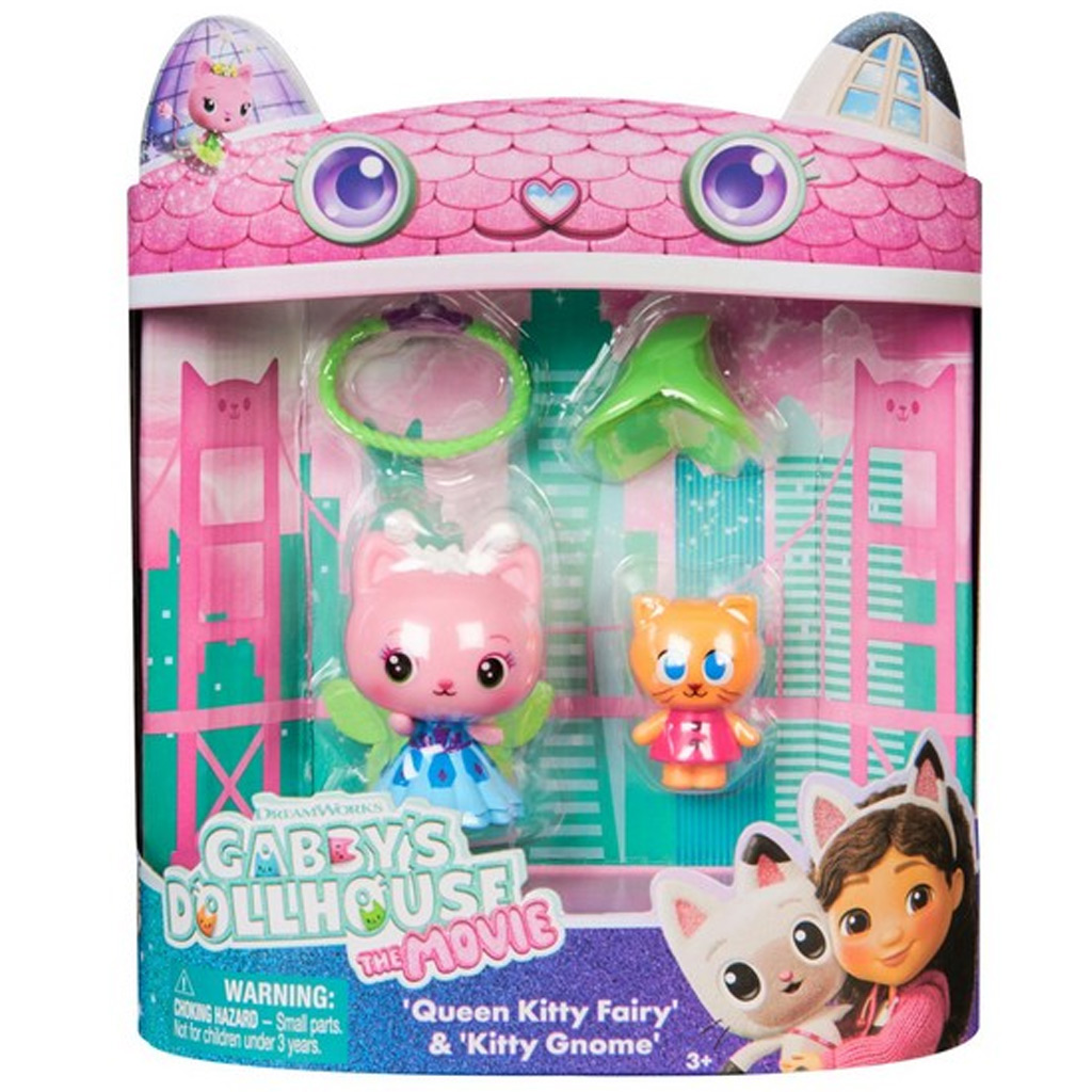 imagen de Gabi casa de muñecas cine - Queen Kitty Fairy y Kitty Gnome paquete de 2 figuras - Spin Master 1