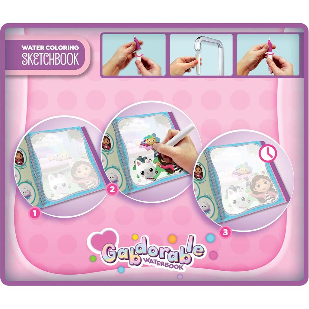 imagen de Gabi casa de muñecas Gabdorable libro para colorear pintable con agua - Lisciani 3