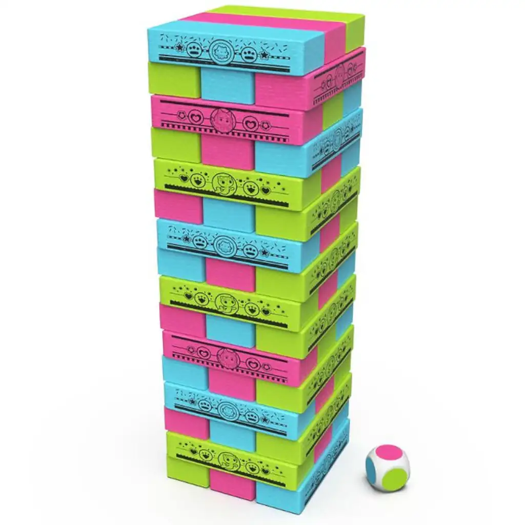 imagen de Gabi Casa de Muñecas: Juego de mesa Jenga de torre de colores - Spin Master 2