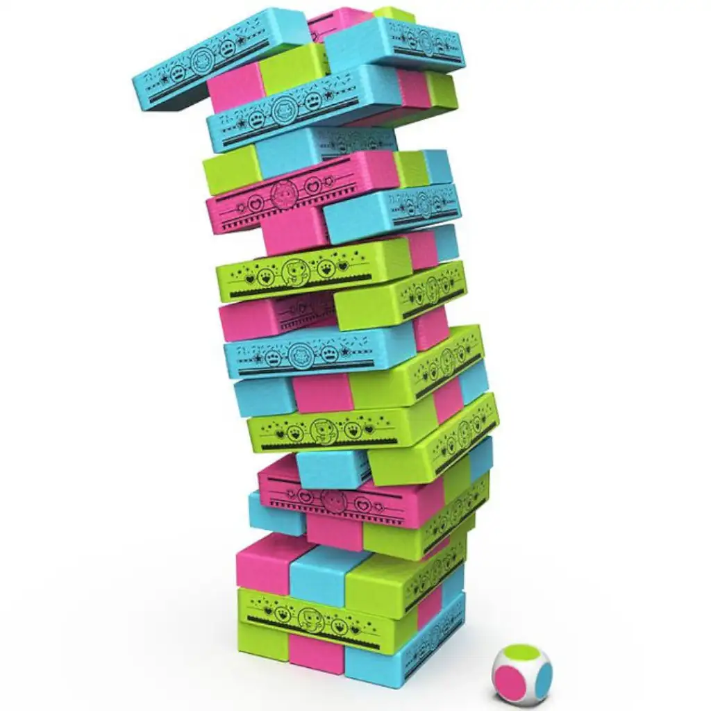 imagen de Gabi Casa de Muñecas: Juego de mesa Jenga de torre de colores - Spin Master 3