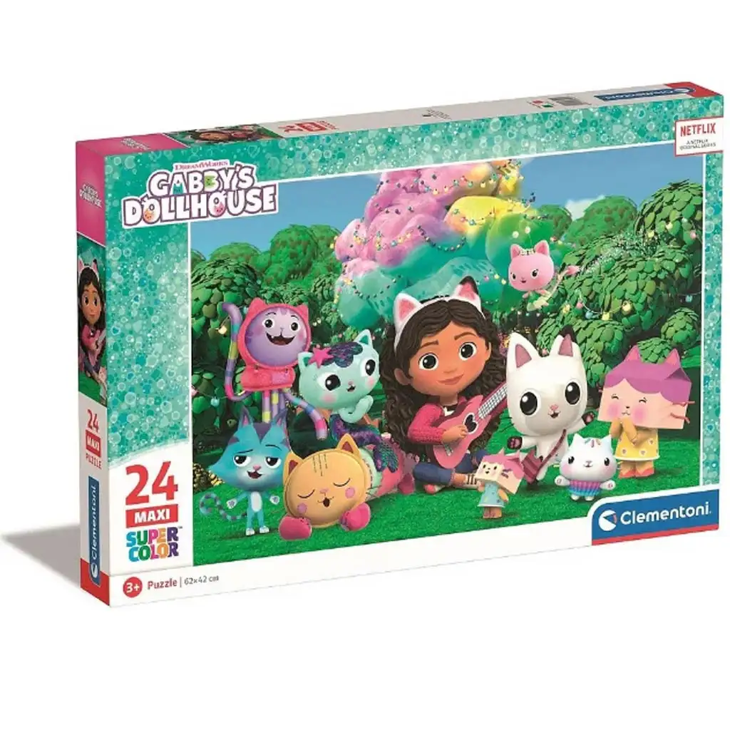 imagen de Gabi casa de muñecas: Maxi Super Color Puzzle de 24 piezas - Clementoni 1